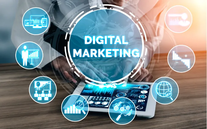Ilustrasi layanan digital marketing