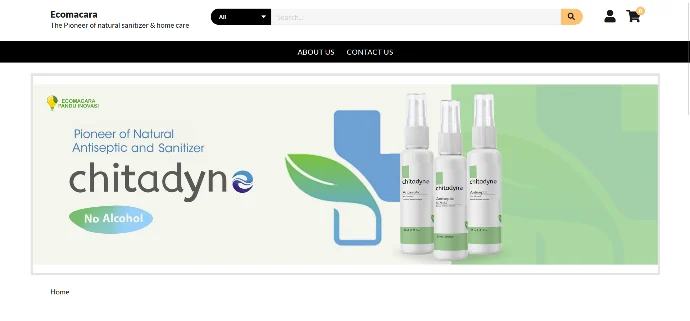 Tampilan website Ecomacara Pandu Inovasi