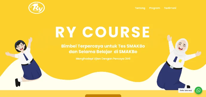 Tampilan website RY Course