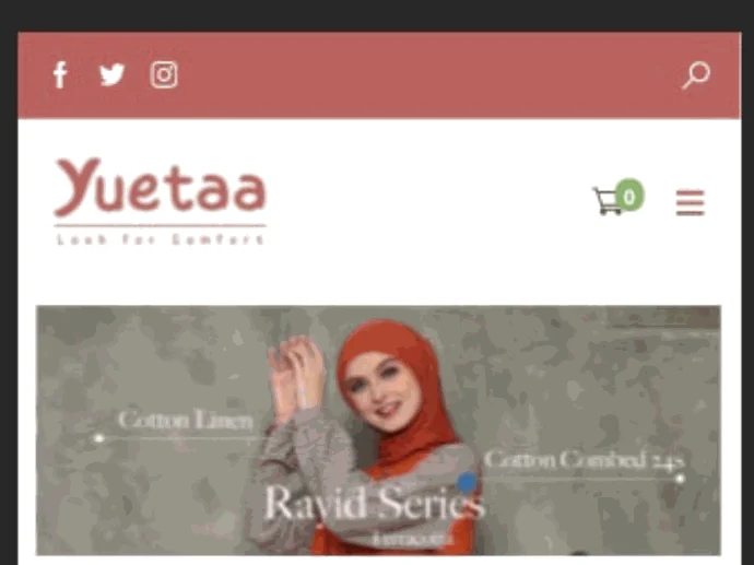 Tampilan website Yuetaa